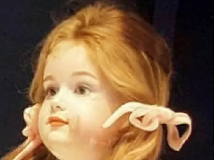 Crystal: a bisque doll's face