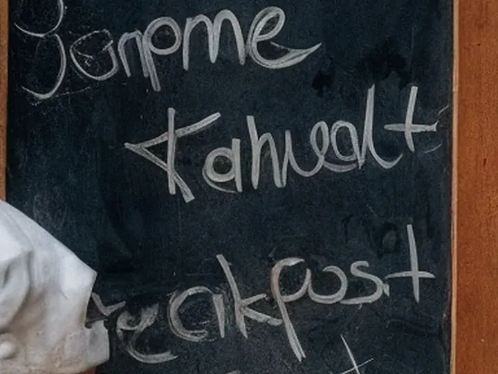 Krea: a 96 × 72 px detail of the Café menu photo